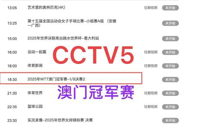 中央5台直播乒乓时间表:9月12日国乒CCTV5节目表,CCTV5+节目单