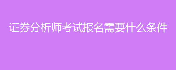 证券分析考试(证券分析师考试科目)